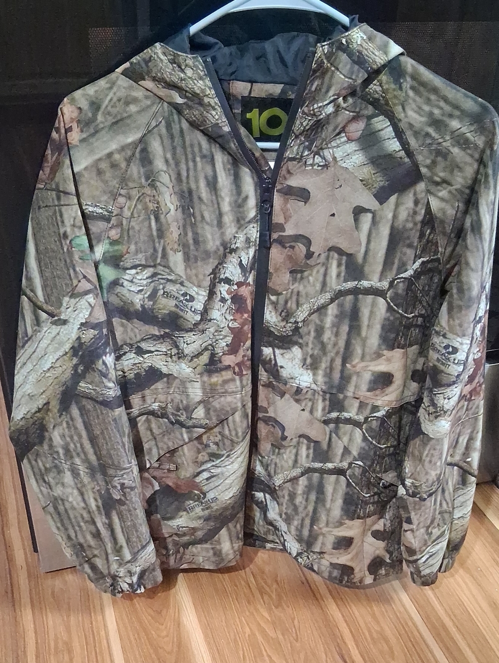 Men's Camo Hooded Windbreaker Jacket - 10 Brand